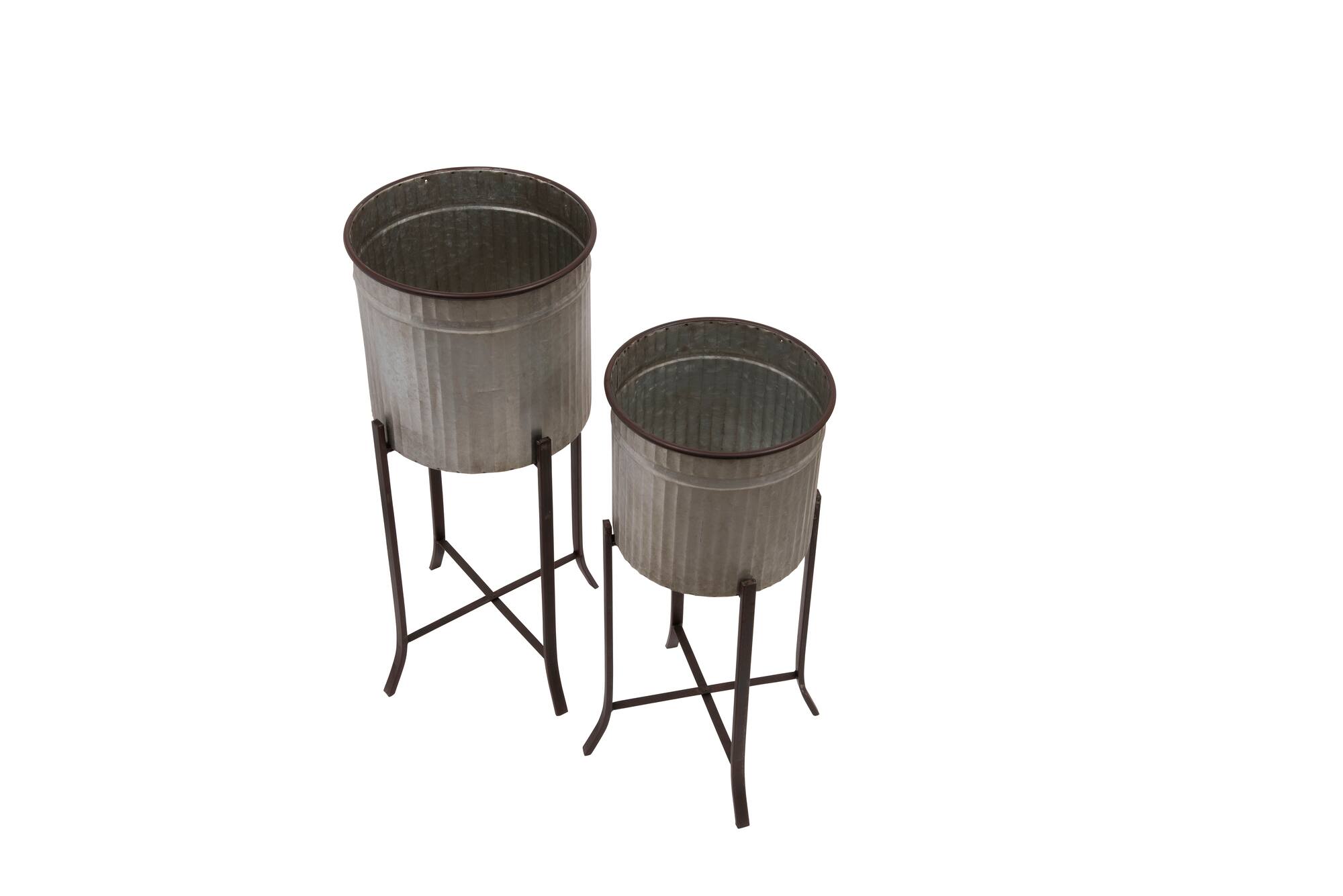 Hello Honey® Rustic Iron Planters with Stand